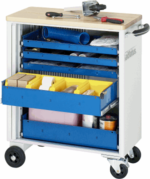 Werkzeugwagen, B 725 x T 400 x H 860 mm