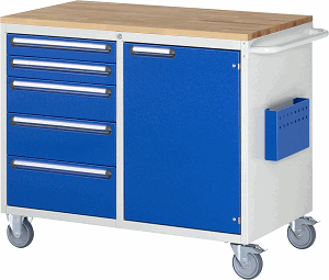 Montagewagen Modell LL5.22.12, B 1145 x T 650 x H 975 mm, Buche-Top 25 mm