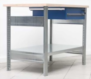 Werktisch Typ 1 mit Hängeschublade

