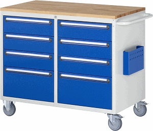 Montagewagen Modell LL5.3.3, B 1145 x T 650 x H 975 mm, Buche-Top 25 mm