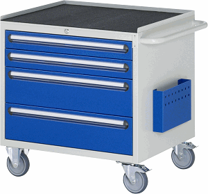 Montagewagen Modell XL3.1, B 770 x T 650 x H 795mm, Metall-Top 25 mm mit Anti-Rutsch-Matte