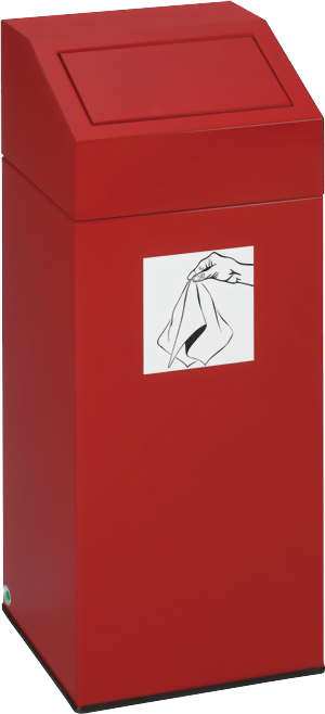 WS 76 L, Farbe RAL 3000 feuerrot für Putztücher, für 110 Liter Säcke