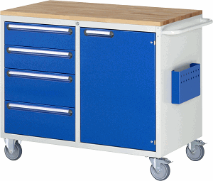 Montagewagen Modell LL5.20.12, B 1145 x T 650 x H 975 mm, Buche-Top 25 mm