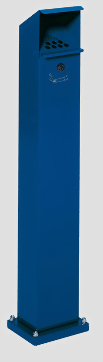 Ascher als Standsäule enzianblau RAL 5010