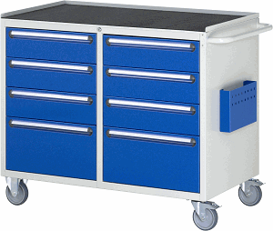 Montagewagen Modell LL5.3.3, B 1145 x T 650 x H 975mm, Metall-Top 25 mm mit Anti-Rutsch-Matte 