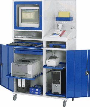 Computer-Schrank - Modell 68, B 1100 x T 520 x H 1860 mm