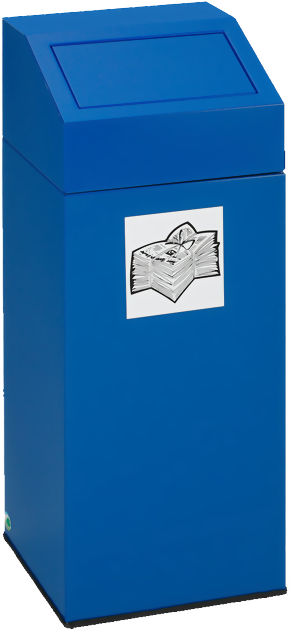 WS 76 L, Farbe RAL 5010 enzianblau für Papier, für 110 Liter Säcke