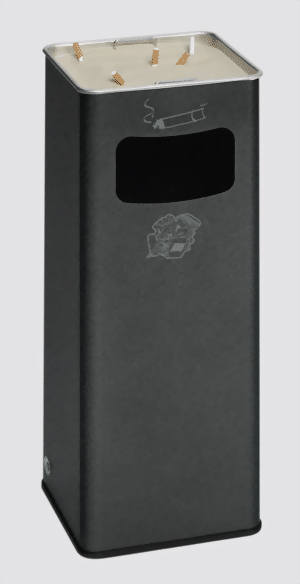 Abfallsammler-Ascher-Kombination B 25 R, Farbe antik-silber
