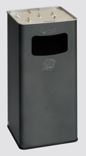 Abfallsammler-Ascher-Kombination B 32 R, Farbe antik-silber
