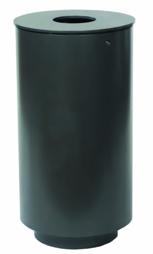 Schwerer-Stand-Abfallbehälter, Inhalt 50 Liter, feuerverzinkt + pulverbeschichtet, zum aufdübeln