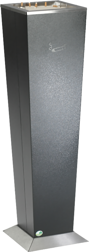 Aschersäule H 110 in Pyramidenstumpfform, antik-silber
