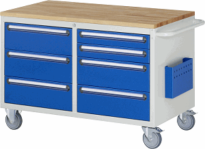 Montagewagen Modell LL3.0.1, B 1145 x T 650 x H 795 mm, Buche-Top 25 mm