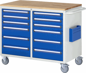 Montagewagen Modell LL5.9.9, B 1145 x T 650 x H 975 mm, Buche-Top 25 mm