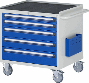 Montagewagen Modell XL3.11, B 770 x T 650 x H 795mm, Metall-Top 25 mm mit Anti-Rutsch-Matte 