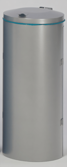 Abfallsammler mit Doppeltüre, silber, für 110 Liter Abfallsäcke