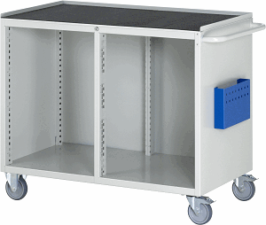 Montagewagen Modell LL5, B 1145 x T 650 x H 975 mm, Metall-Top 25 mm mit Anti-Rutsch-Matte 