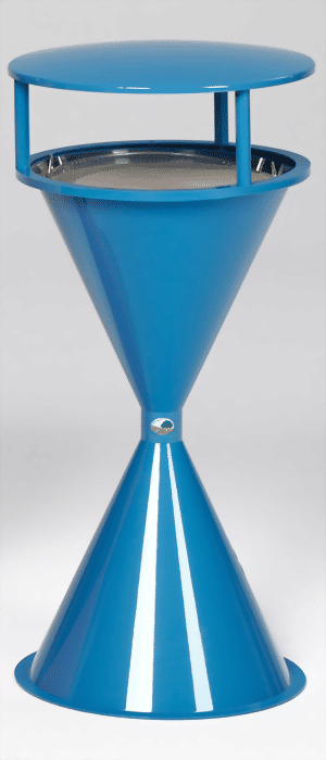 Standascher Kunststoff, für Hallen, Flure, Foyers und Warteräume, lichtblau mit Dach