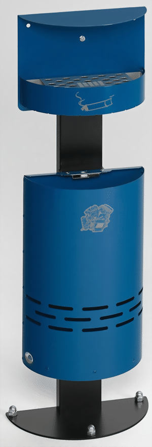 Abfallsammler-Ascher-Kombination H 98, enzianblau
