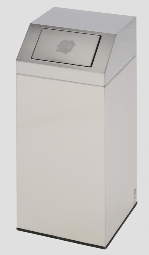 Abfallsammler Edelstahl geschliffen 48 Liter Inhalt
