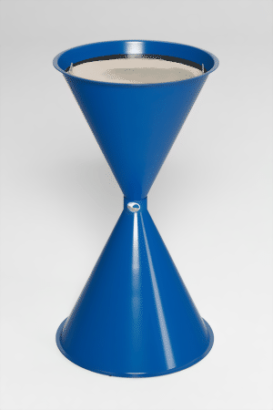 Standascher enzianblau RAL 5010, für Hallen, Flure, Foyers und Warteräume
