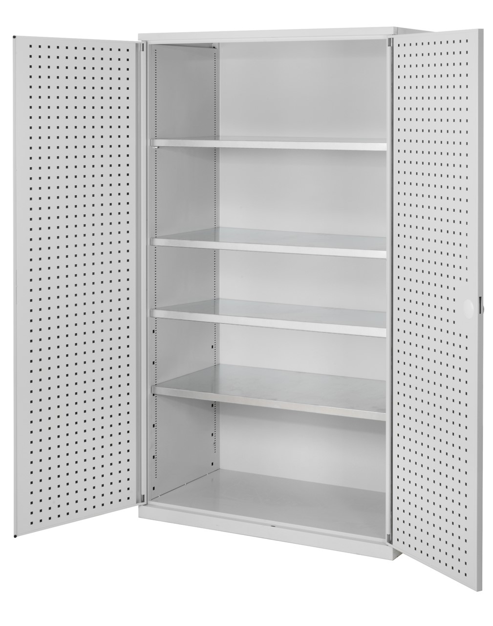 Grossvolumenschrank 1950x1130x590 mm HxBxT, Korpus RAL 7035 lichtgrau, Türen RAL 7035 lichtgrau