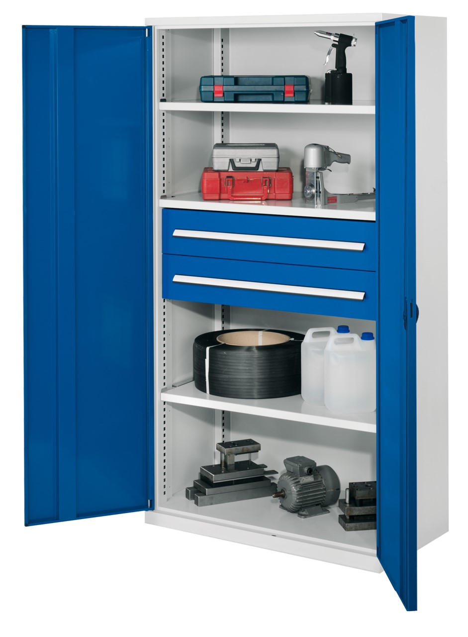 Schwerlastschrank 1950x1000x600 mm HxBxT, Vollblechtüren