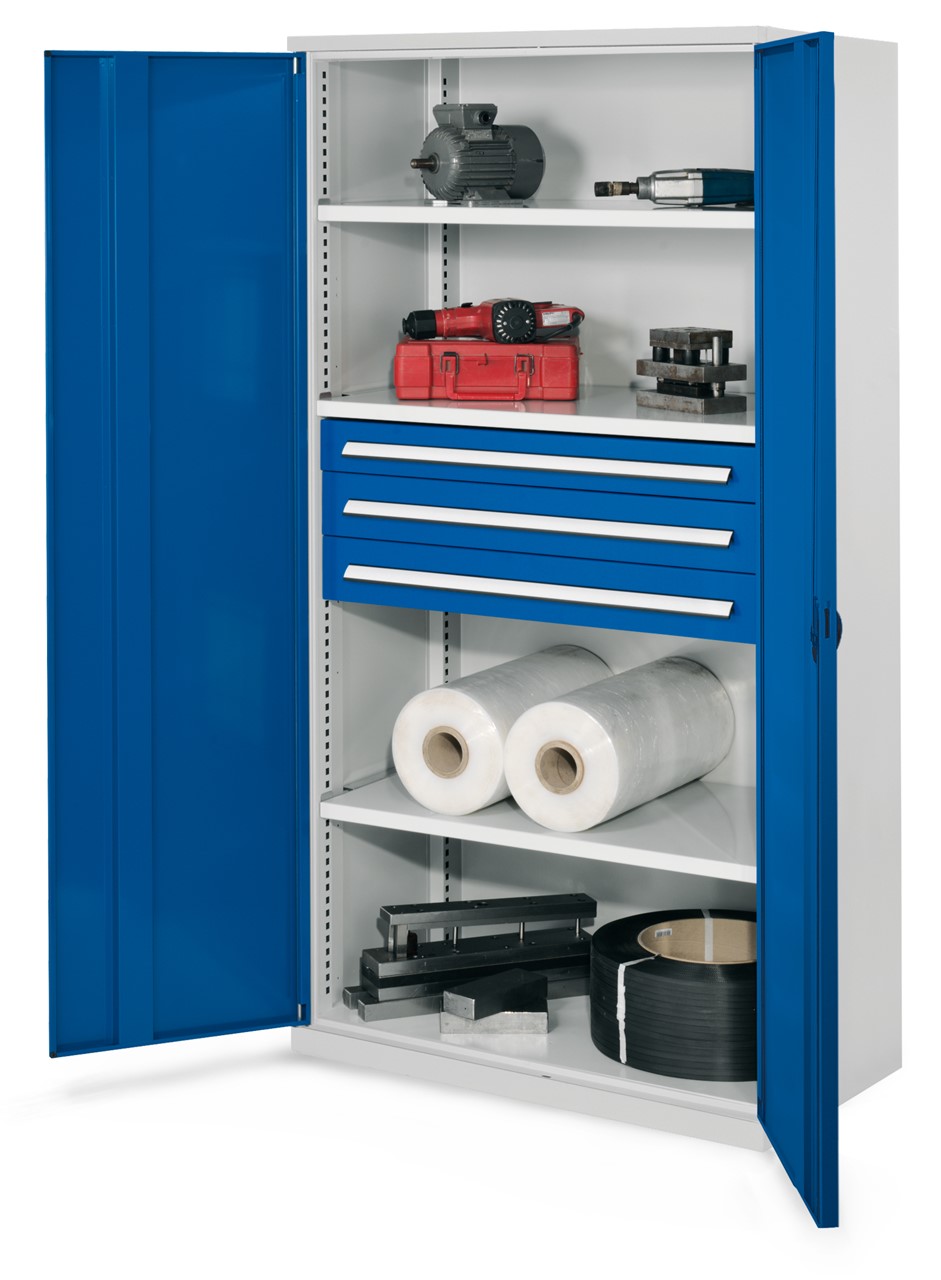 Schwerlastschrank 1950x1000x600 mm HxBxT, Vollblechtüren