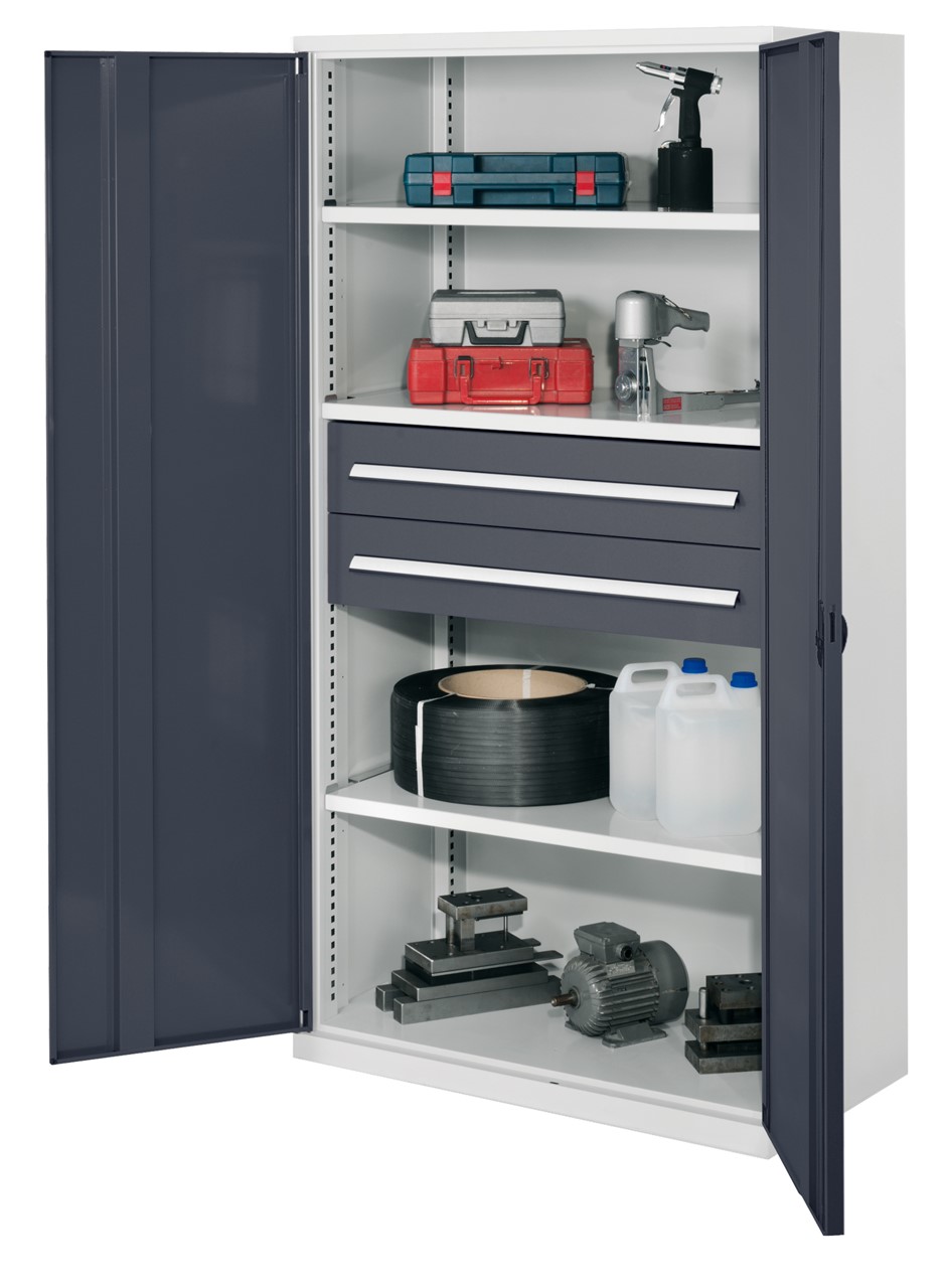 Schwerlastschrank 1950x1000x600 mm HxBxT, Vollblechtüren