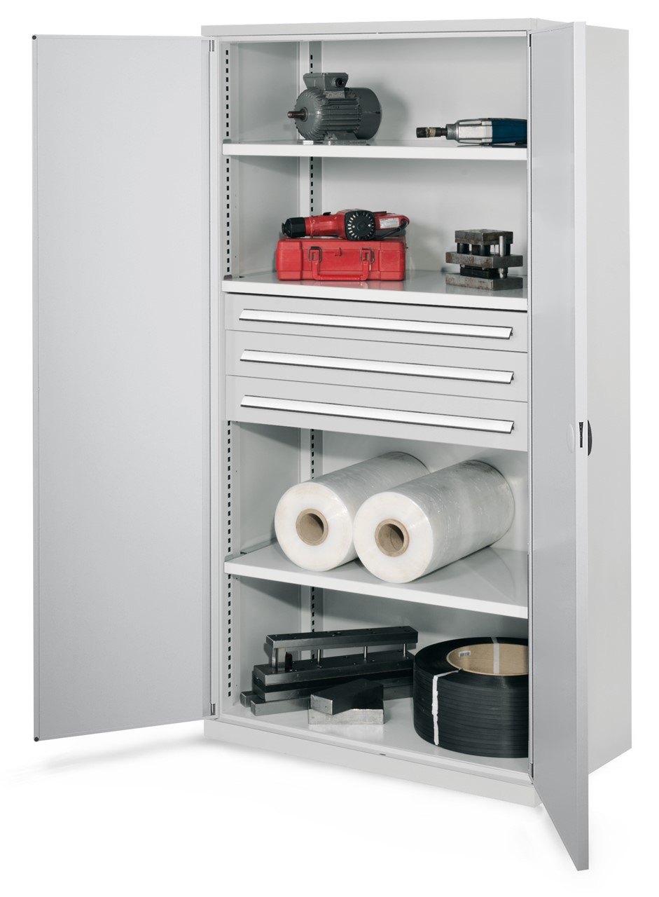 Schwerlastschrank 1950x1000x600 mm HxBxT, Doppelwandtüren