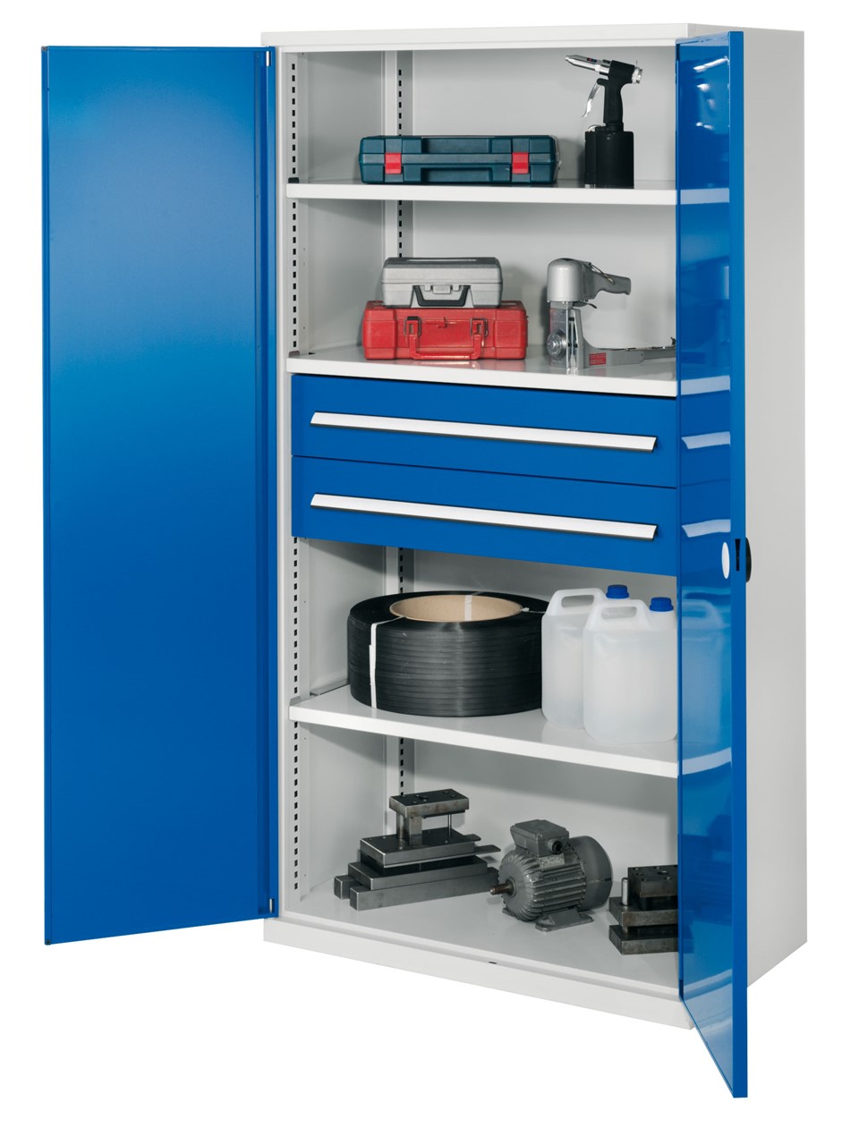 Schwerlastschrank 1950x1000x600 mm HxBxT, Doppelwandtüren