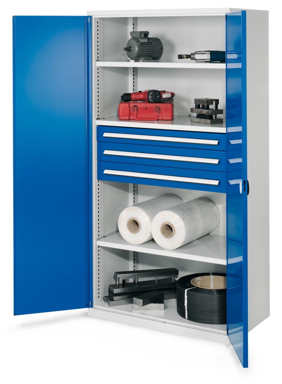 Schwerlastschrank 1950x1000x600 mm HxBxT, Doppelwandtüren