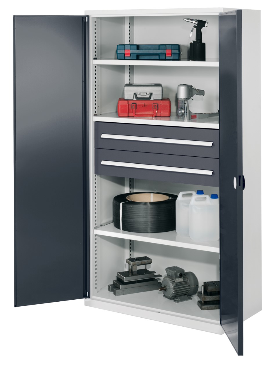 Schwerlastschrank 1950x1000x600 mm HxBxT, Doppelwandtüren