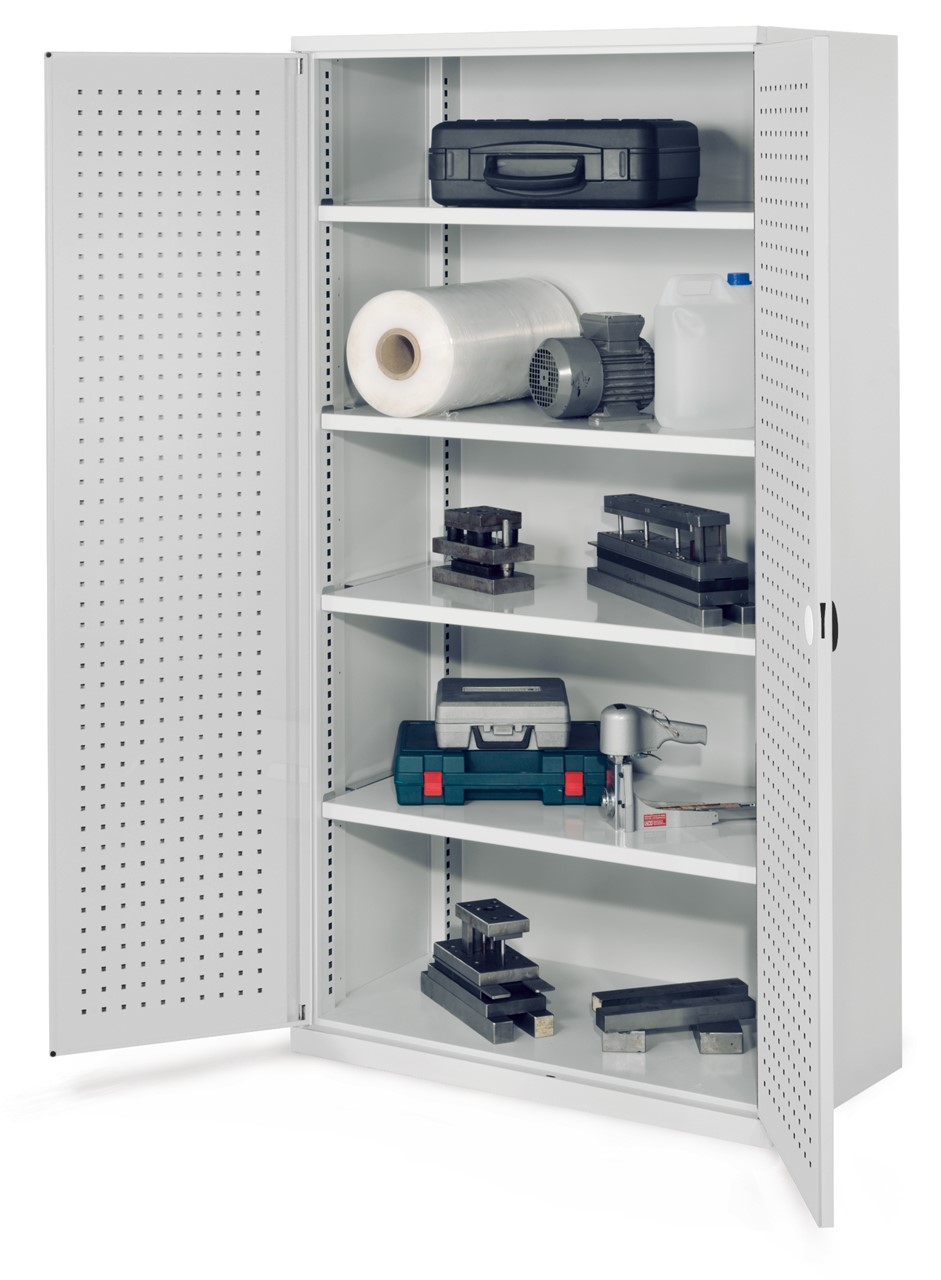 Schwerlastschrank 1950x1000x600 mm HxBxT, Lochplattentüren