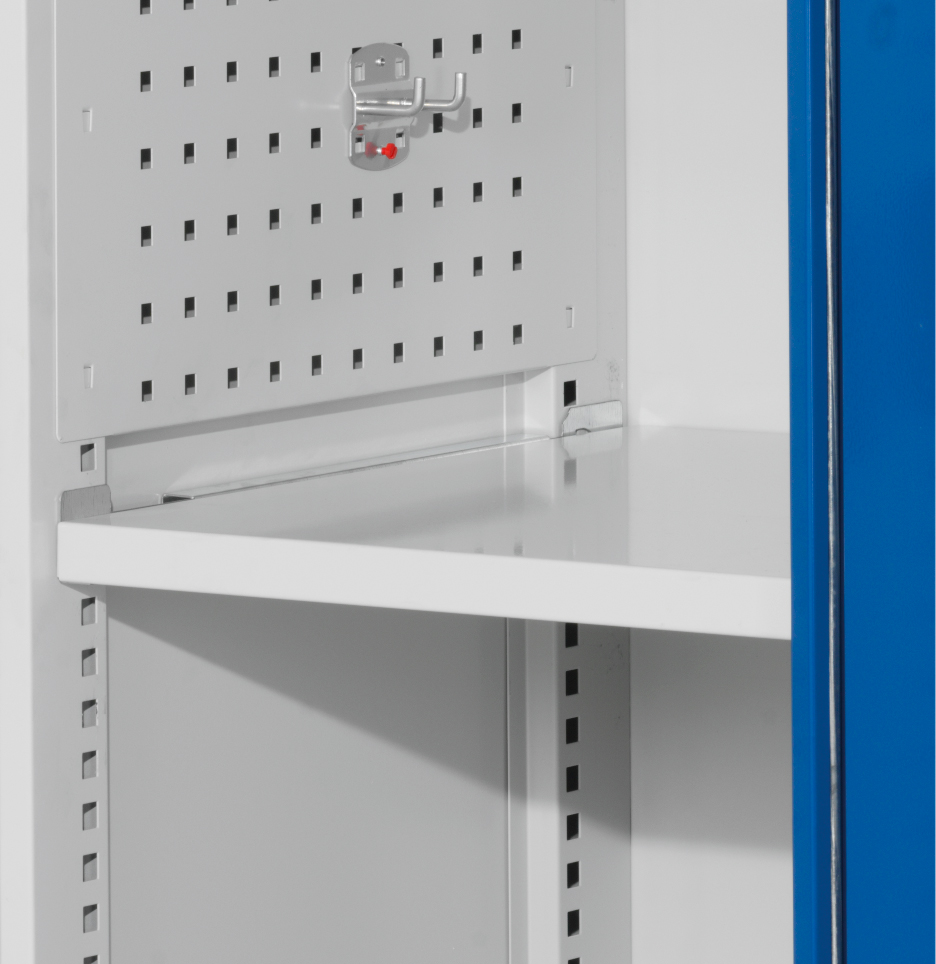 Fachboden Breite 500 mm, Tragkraft 80 kg, rechts, verzinkt