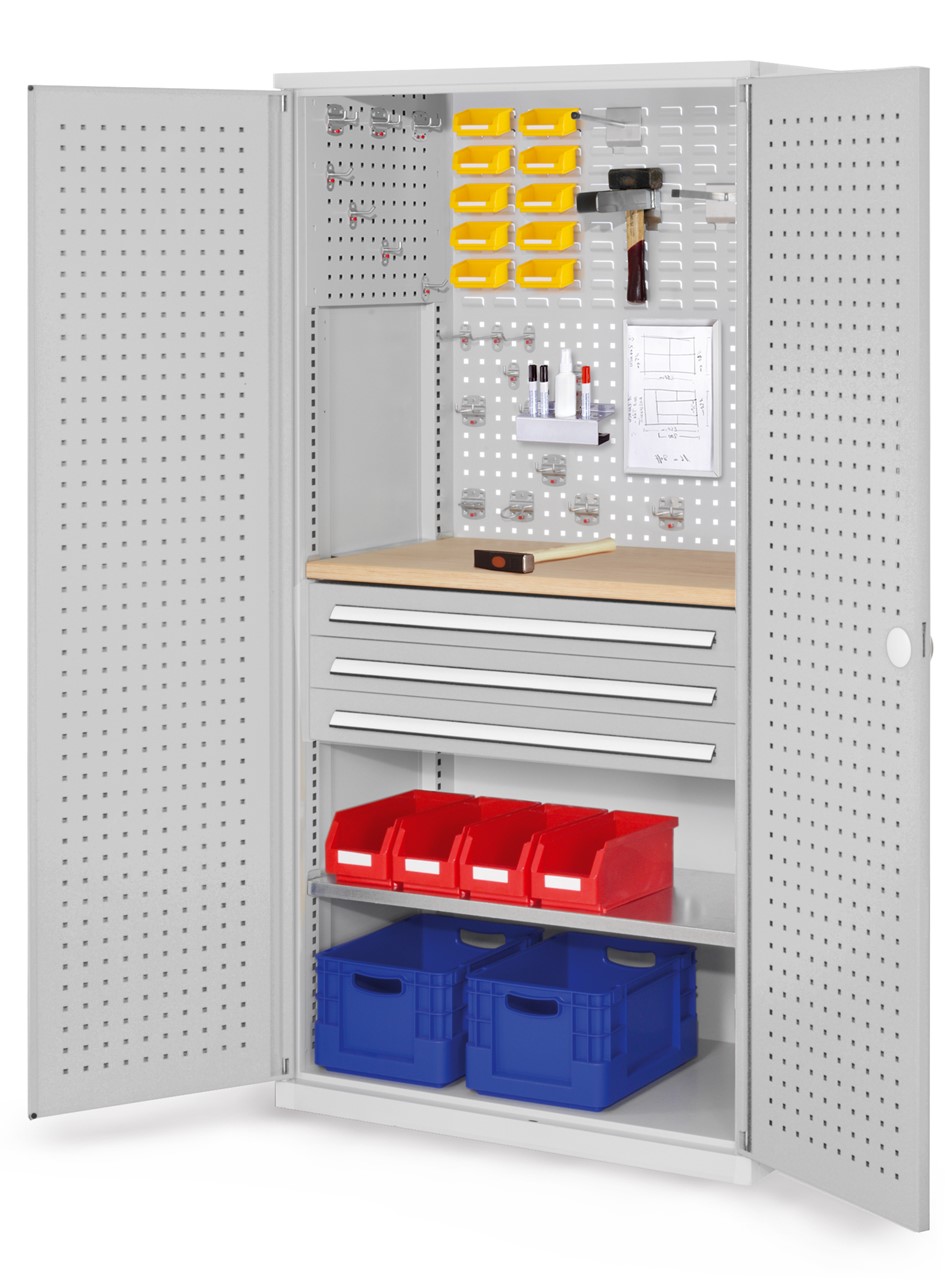 Schubladenschrank mit Schubladen und Fachböden 1950x1000x600 mm HxBxT