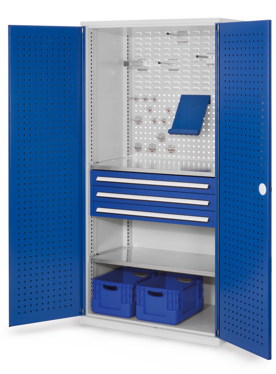 Schubladenschrank mit Schubladen und Fachböden 1950x1000x600 mm HxBxT