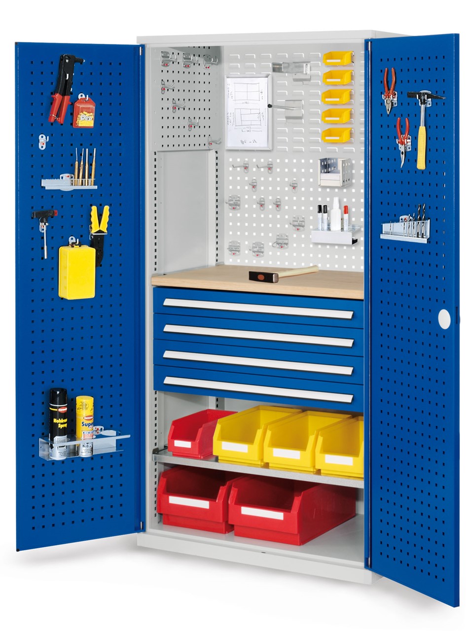Schubladenschrank mit Schubladen und Fachböden 1950x1000x600 mm HxBxT