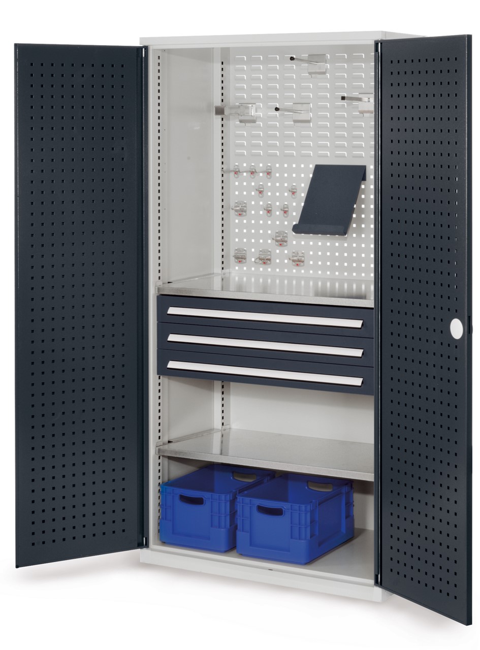 Schubladenschrank mit Schubladen und Fachböden 1950x1000x600 mm HxBxT