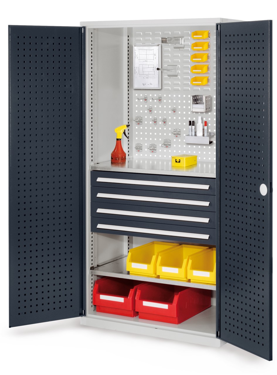 Schubladenschrank mit Schubladen und Fachböden 1950x1000x600 mm HxBxT