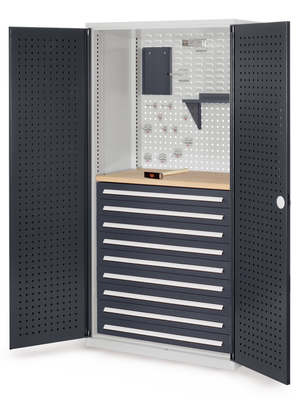 Schubladenschrank mit Schubladen und Fachböden 1950x1000x600 mm HxBxT