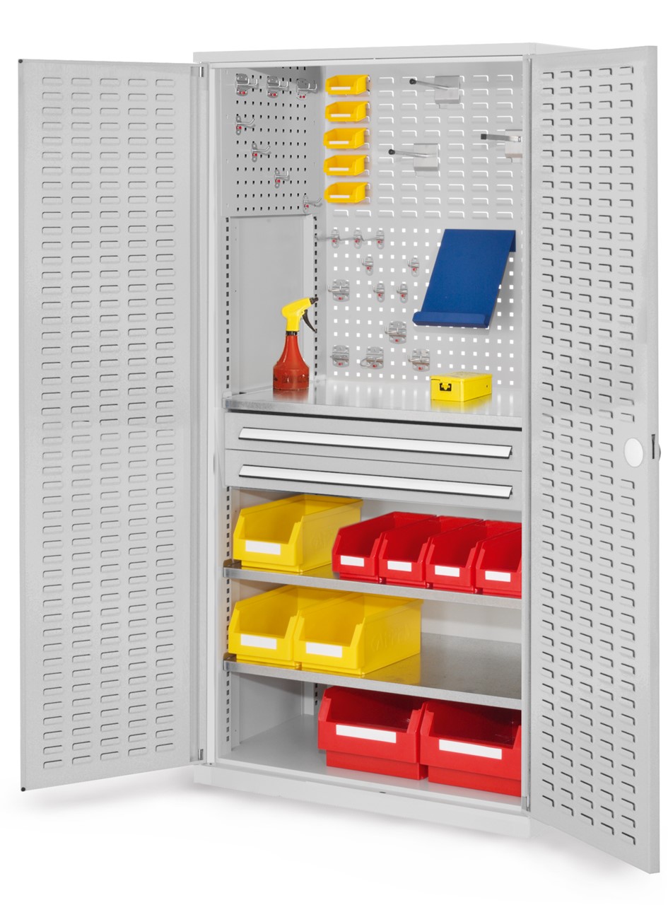 Schubladenschrank mit Schubladen und Fachböden 1950x1000x600 mm HxBxT