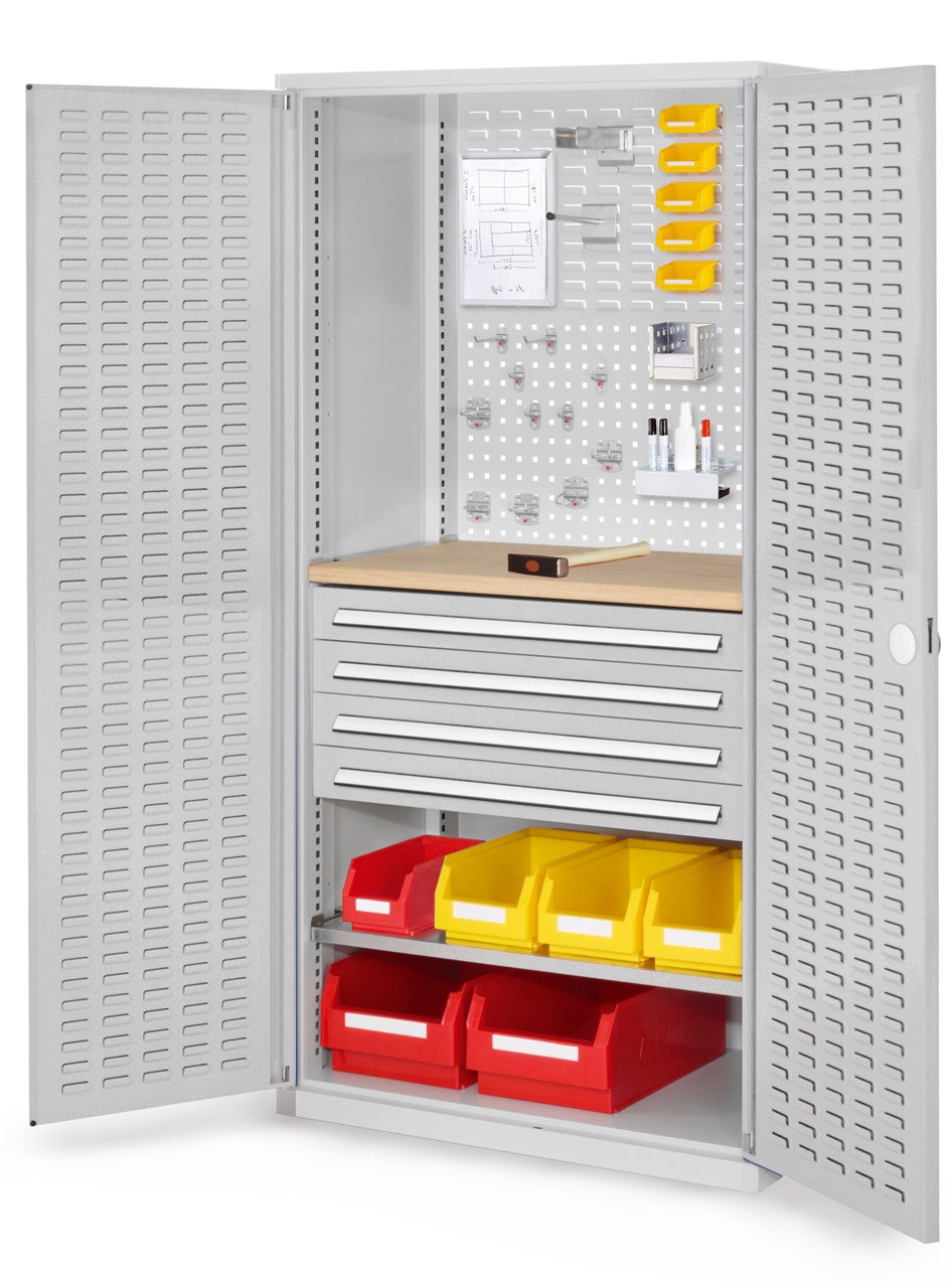 Schubladenschrank mit Schubladen und Fachböden 1950x1000x600 mm HxBxT