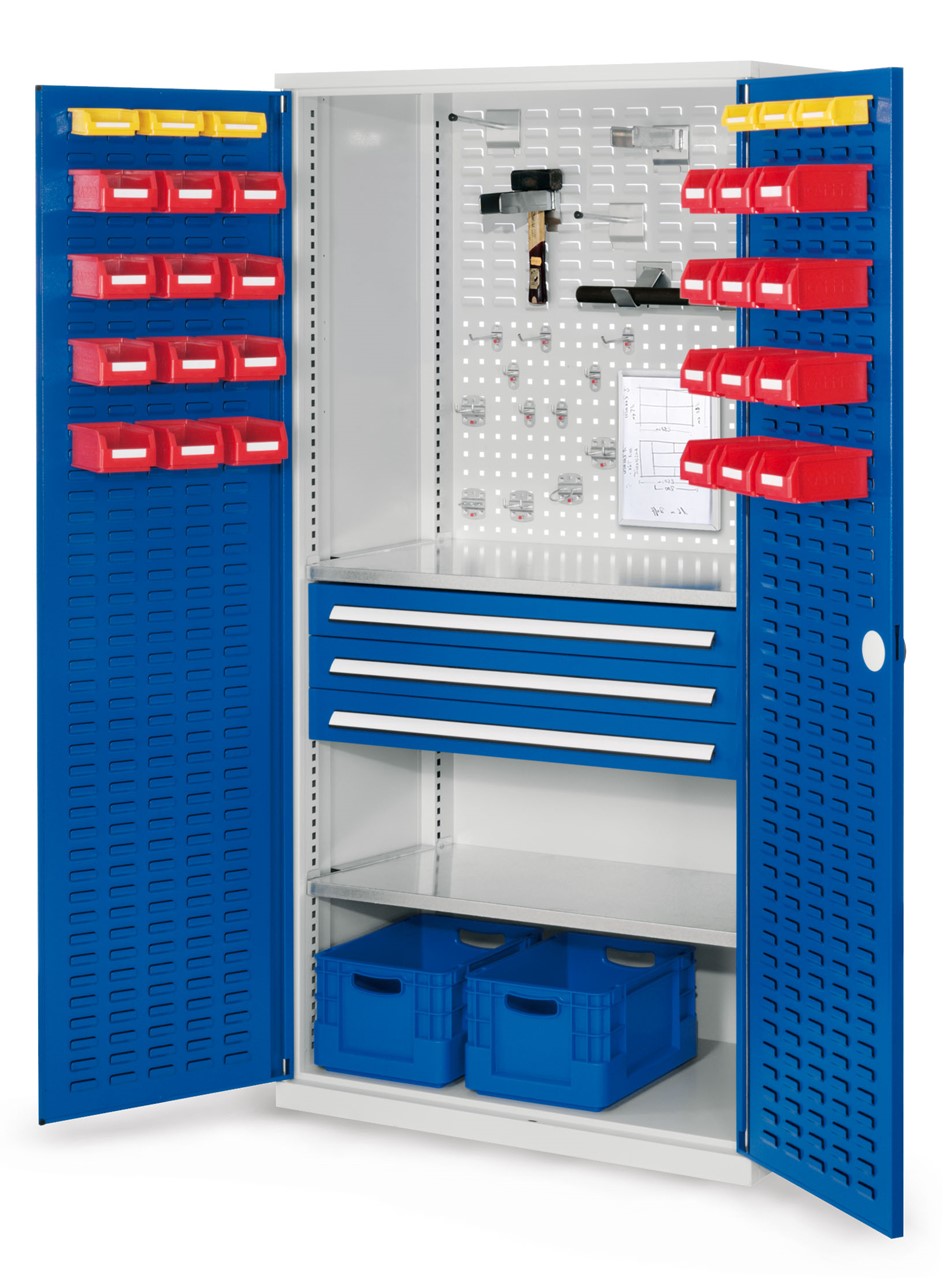 Schubladenschrank mit Schubladen und Fachböden 1950x1000x600 mm HxBxT