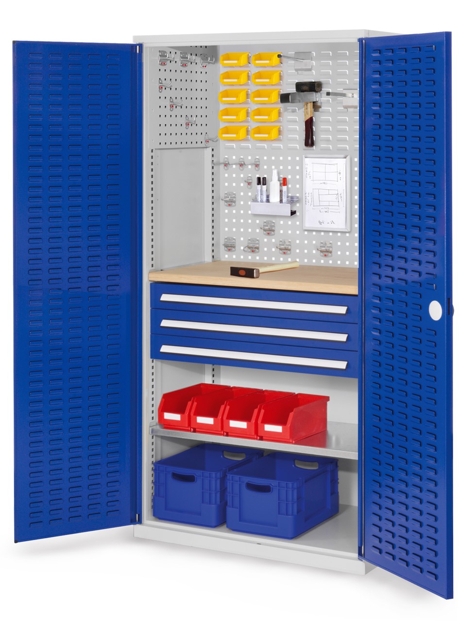 Schubladenschrank mit Schubladen und Fachböden 1950x1000x600 mm HxBxT