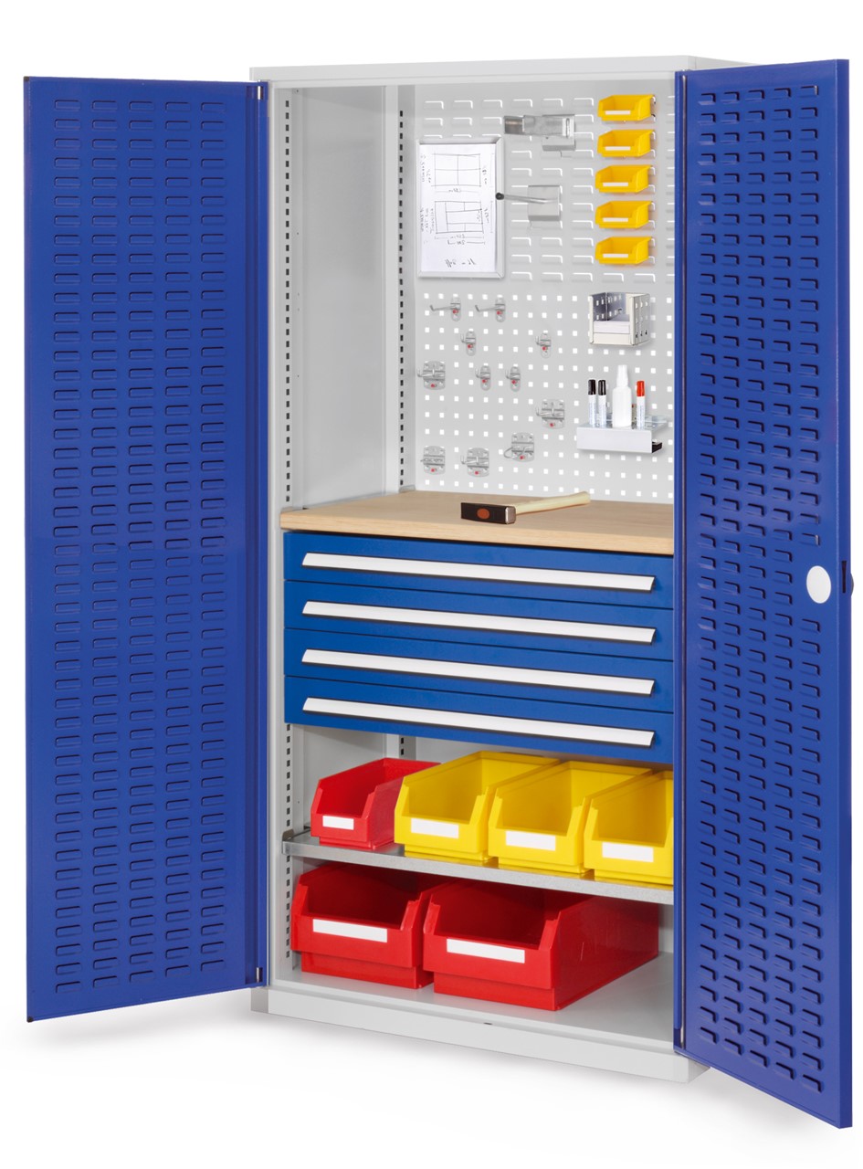 Schubladenschrank mit Schubladen und Fachböden 1950x1000x600 mm HxBxT
