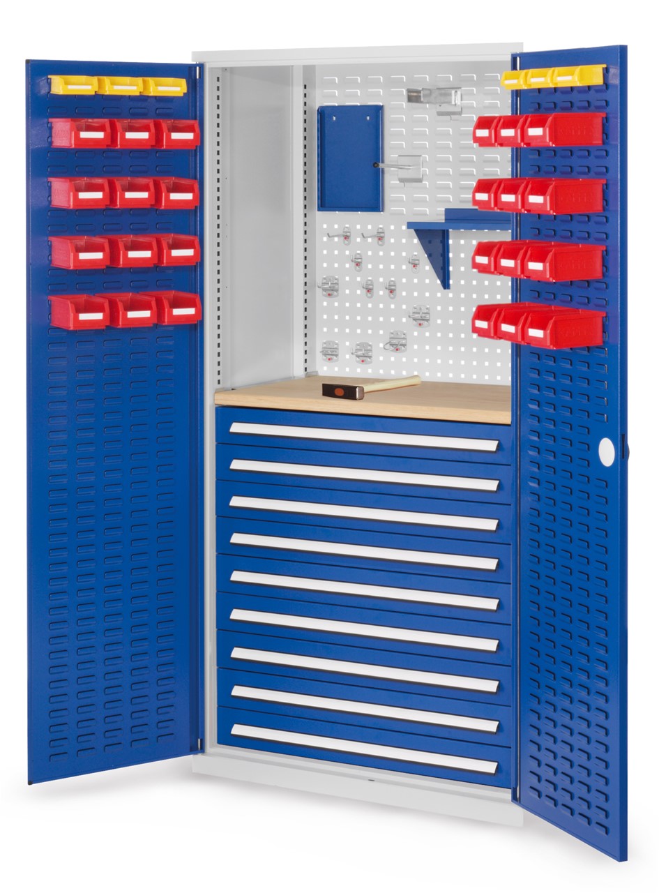 Schubladenschrank mit Schubladen und Fachböden 1950x1000x600 mm HxBxT
