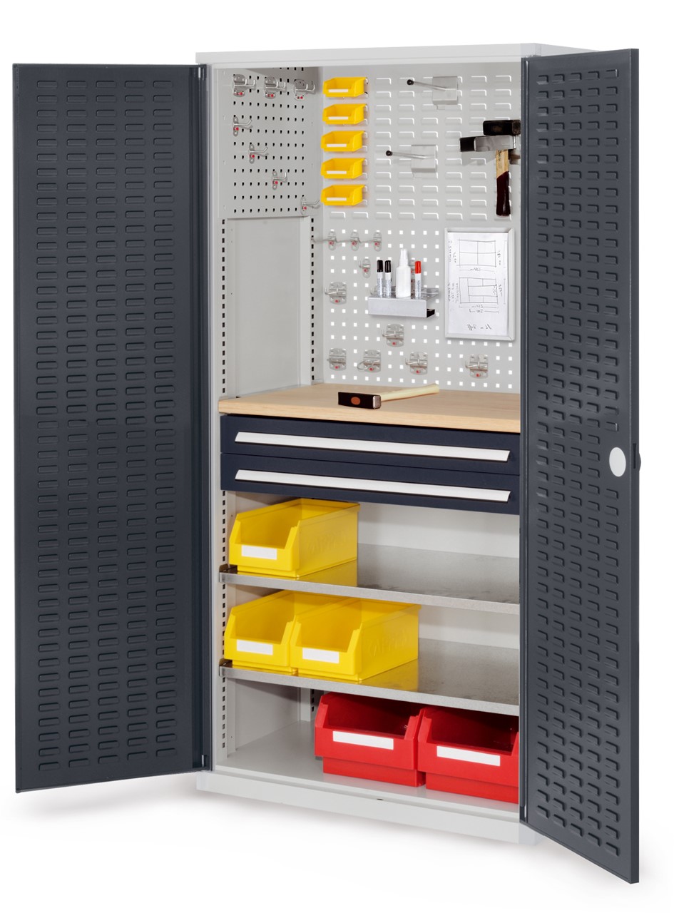 Schubladenschrank mit Schubladen und Fachböden 1950x1000x600 mm HxBxT