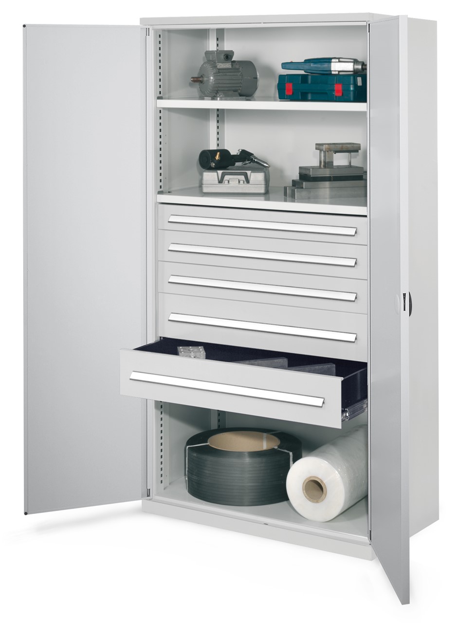 Schwerlastschrank 1950x1000x600 mm HxBxT, Doppelwandtüren