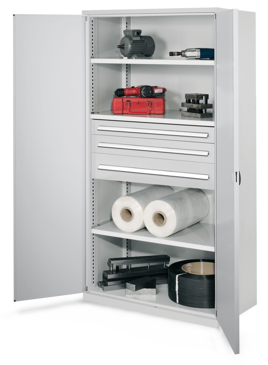 Schwerlastschrank 1950x1000x600 mm HxBxT, Doppelwandtüren