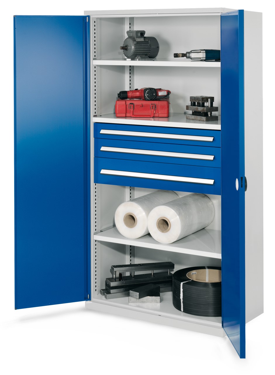 Schwerlastschrank 1950x1000x600 mm HxBxT, Doppelwandtüren